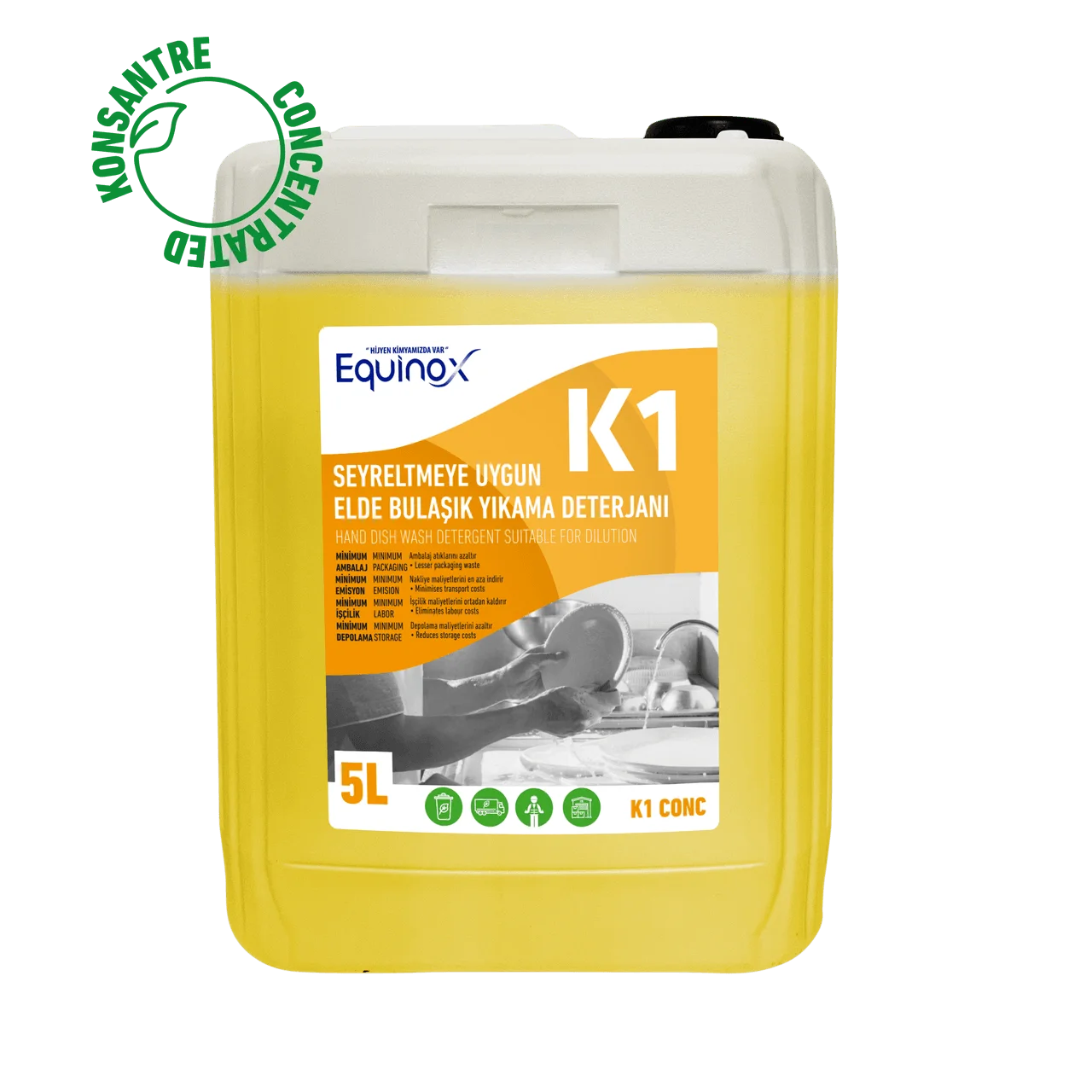Konsantre Elde Bulaşık Yıkama Deterjanı 5,3 kg