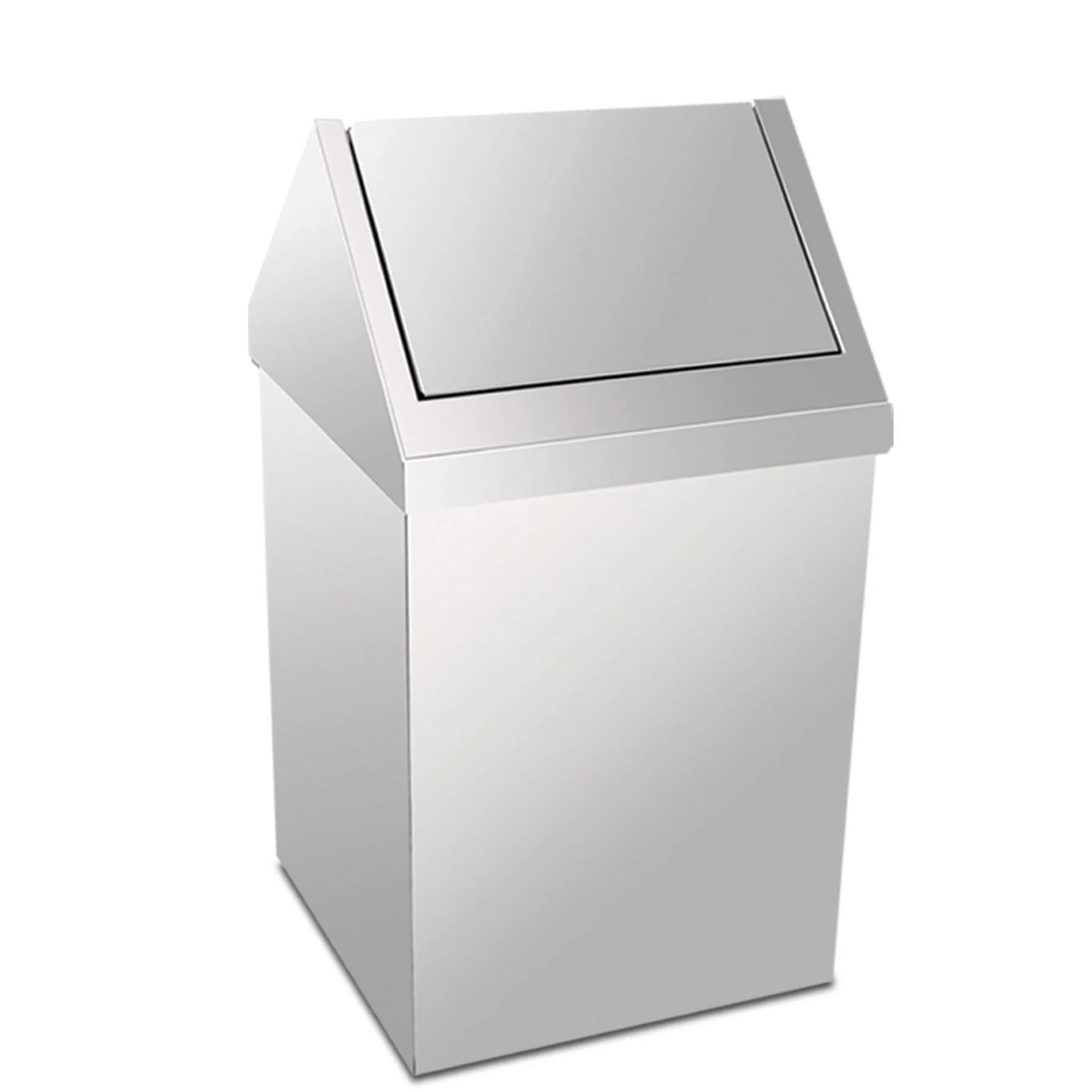 Palex Krom Çatı Kapaklı Çöp Kovası 80 Litre 3800-380