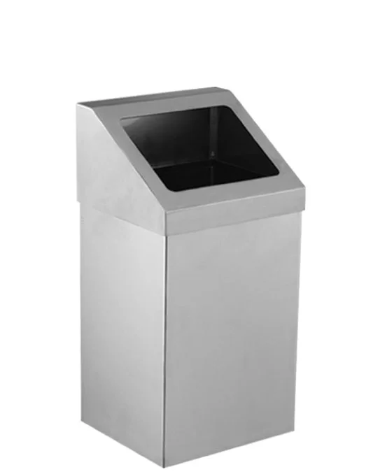 Palex Krom Açık Çatı Kapaklı Çöp Kovası 36 Litre 3834-336
